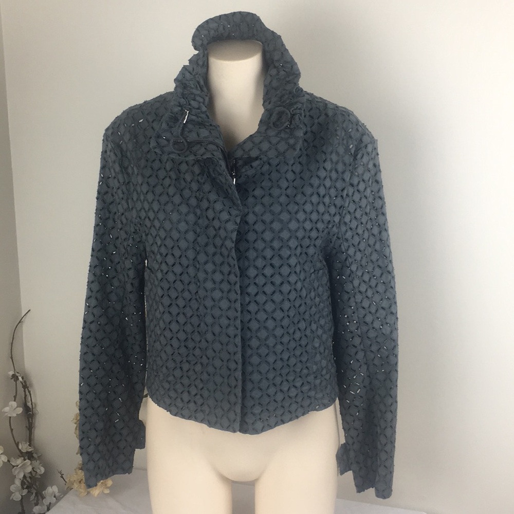 Hanii Y Cotton Eyelet Steel Grey Jacket